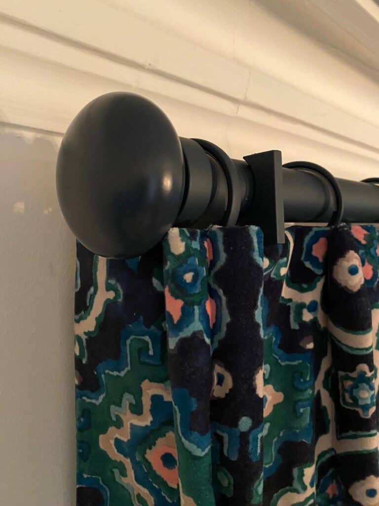 Black curtain pole by the boys that sew