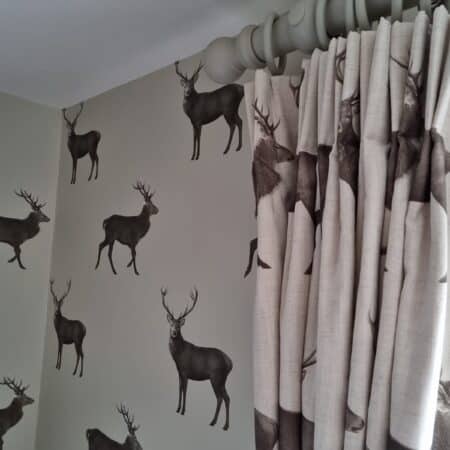 stag pattern curtains